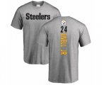 Pittsburgh Steelers #24 Benny Snell Jr. Ash Backer T-Shirt