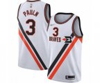Los Angeles Clippers #3 Chris Paul Swingman White Hardwood Classics Finished Basketball Jersey