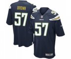 Los Angeles Chargers #57 Jatavis Brown Game Navy Blue Team Color Football Jersey