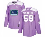 Vancouver Canucks #59 Tim Schaller Authentic Purple Fights Cancer Practice NHL Jersey