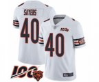 Chicago Bears #40 Gale Sayers White Vapor Untouchable Limited Player 100th Season Football Jersey