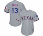 Texas Rangers #13 Joey Gallo Replica Grey Road Cool Base MLB Jersey
