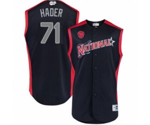 Milwaukee Brewers #71 Josh Hader Authentic Navy Blue National League 2019 Baseball All-Star Jersey