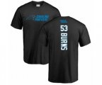 Carolina Panthers #53 Brian Burns Black Backer T-Shirt