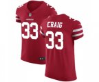 San Francisco 49ers #33 Roger Craig Red Team Color Vapor Untouchable Elite Player Football Jersey