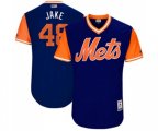 New York Mets #48 Jacob deGrom Jake Authentic Royal Blue 2017 Players Weekend Baseball Jersey
