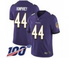 Baltimore Ravens #44 Marlon Humphrey Purple Team Color Vapor Untouchable Limited Player 100th Season Football Jersey