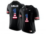 2016 US Flag Fashion Ohio State Buckeyes Braxton Miller #1 College Football Limited Jersey - Black