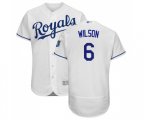 Kansas City Royals #6 Willie Wilson White Flexbase Authentic Collection Baseball Jersey