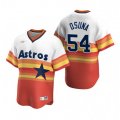 Nike Houston Astros #54 Roberto Osuna White Orange Cooperstown Collection Home Stitched Baseball Jersey