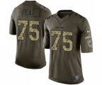 New Orleans Saints #75 Andrus Peat Elite Green Salute to Service Football Jersey