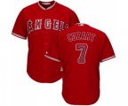 Los Angeles Angels of Anaheim #7 Zack Cozart Authentic Red Team Logo Fashion Cool Base Baseball Jersey