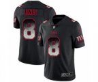 New York Giants #8 Daniel Jones Limited Black Smoke Fashion Football Jersey