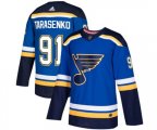 Adidas St. Louis Blues #91 Vladimir Tarasenko Authentic Royal Blue Home NHL Jersey