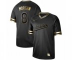 Oakland Athletics #8 Joe Morgan Authentic Black Gold Fashion Baseball Jersey