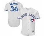 Toronto Blue Jays #36 Clay Buchholz White Home Flex Base Authentic Collection Baseball Jersey