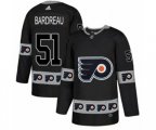 Adidas Philadelphia Flyers #51 Cole Bardreau Authentic Black Team Logo Fashion NHL Jersey
