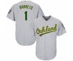 Oakland Athletics Franklin Barreto Replica Grey Road Cool Base Baseball Player Jersey
