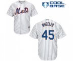 New York Mets #45 Zack Wheeler Replica White Home Cool Base Baseball Jersey