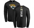 Jacksonville Jaguars #75 Jawaan Taylor Black Backer Long Sleeve T-Shirt