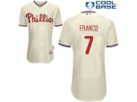 Philadelphia Phillies #7 Maikel Franco Authentic Cream Alternate Cool Base MLB Jersey