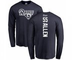 Los Angeles Rams #55 Brian Allen Navy Blue Backer Long Sleeve T-Shirt