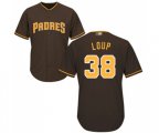 San Diego Padres #38 Aaron Loup Replica Brown Alternate Cool Base Baseball Jersey