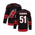 Carolina Hurricanes #51 Jake Gardiner Authentic Black Alternate Hockey Jersey