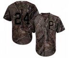 Pittsburgh Pirates #24 Barry Bonds Authentic Camo Realtree Collection Flex Base Baseball Jersey