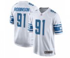 Detroit Lions #91 A'Shawn Robinson Game White Football Jersey