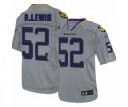 Baltimore Ravens #52 Ray Lewis Elite Lights Out Grey Football Jersey