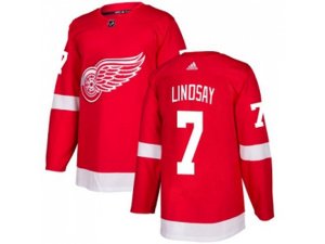 Detroit Red Wings #7 Ted Lindsay Red Home Authentic Stitched NHL Jersey