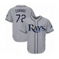 Tampa Bay Rays #72 Yonny Chirinos Authentic Grey Road Cool Base Baseball Player Jersey