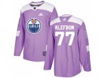 Edmonton Oilers #77 Oscar Klefbom Purple Authentic Fights Cancer Stitched NHL Jersey