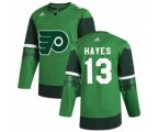 Philadelphia Flyers #13 Kevin Hayes 2020 St. Patrick's Day Stitched Hockey Jersey Green