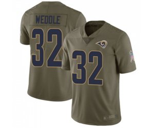 Los Angeles Rams #32 Eric Weddle Limited Olive 2017 Salute to Service Football Jersey