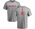 Houston Rockets #4 Danuel House Ash Backer T-Shirt