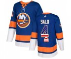 New York Islanders #4 Robin Salo Authentic Royal Blue USA Flag Fashion NHL Jersey