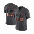 Los Angeles Rams #16 Jared Goff Limited Black USA Flag 2019 Salute To Service Football Jersey