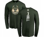 Milwaukee Bucks #3 George Hill Green Backer Long Sleeve T-Shirt