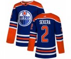 Edmonton Oilers #2 Andrej Sekera Premier Royal Blue Alternate NHL Jersey