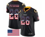Washington Redskins #26 Adrian Peterson Limited Black Rush USA Flag Football Jersey