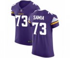 Minnesota Vikings #73 Dru Samia Purple Team Color Vapor Untouchable Elite Player Football Jersey