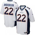 Denver Broncos #22 C.J. Anderson Game White NFL Jersey