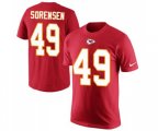 Kansas City Chiefs #49 Daniel Sorensen Red Rush Pride Name & Number T-Shirt