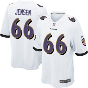 Baltimore Ravens #66 Ryan Jensen Game White NFL Jersey