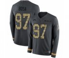 Los Angeles Chargers #97 Joey Bosa Limited Black Salute to Service Therma Long Sleeve Football Jersey