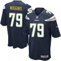 Los Angeles Chargers #79 Kenny Wiggins Game Navy Blue Team Color NFL Jersey