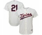 Minnesota Twins Tyler Duffey Replica Cream Alternate Cool Base Baseball Player Jersey