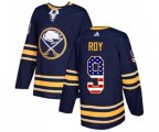 Adidas Buffalo Sabres #9 Derek Roy Authentic Navy Blue USA Flag Fashion NHL Jersey